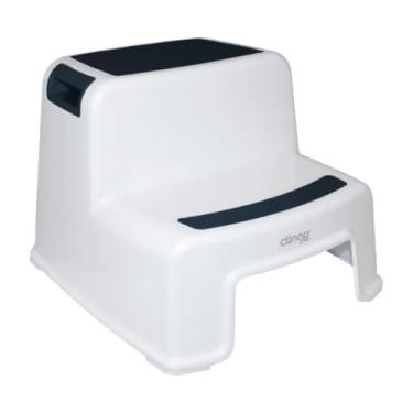 Imagem de Escadinha Infantil 2 Degraus Antiderrapante - Suporte Versátil e Seguro para Banheiro e Cozinha - Azul