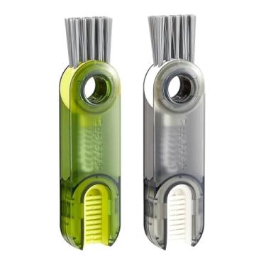 Imagem de Escova de limpeza Gap – Limpador profundo de silicone e plástico para garrafas, teclados, canecas e vidro – Design compacto de bolso, fácil de transportar, forte descontaminação (verde, cinza, azul