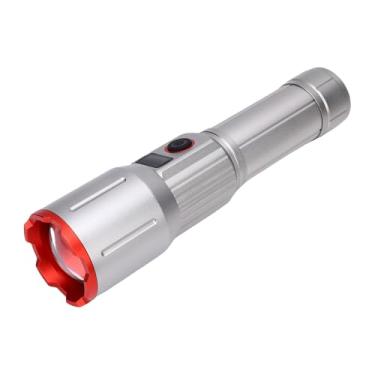 Imagem de XUXHOU Lanterna Recarregável de 4 Modos, Luz Portátil Super Brilhante Com Display Digital, Design Com Zoom para Caminhadas Em Acampamento Ao Ar Livre