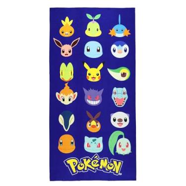 Imagem de Northwest Toalha de praia Pokemon Generations Pikachu Eevee Charmander 76 cm x 152 cm