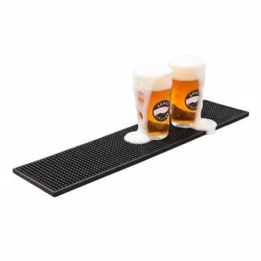 Imagem de Mimo Style Tapete Escorredor de Louça em PVC, Preto 60x15cm