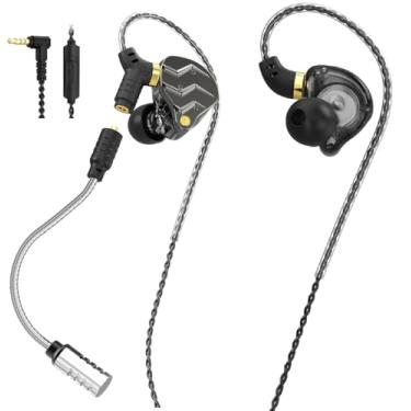 Imagem de XOX KG01 Fones de ouvido profissionais para jogos, botões de batalha, microfone destacável, som surround 4D, driver dinâmico de 11 mm para jogos móveis, PlayStation, PC com 3,5 mm/tipo-c (3,5 mm