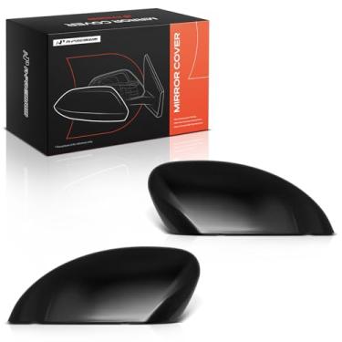 Imagem de A-Premium 2 peças de tampas de espelho retrovisor do lado do motorista e do passageiro - compatível com Ford Escape 2017 2018 2019 - preto liso, com furo de seta