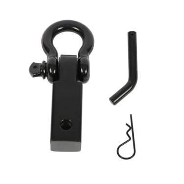 Imagem de LABLT Receptor de engate de reboque 5.1 cm, 20.4 kg Resistência à ruptura Recetor de engate com pino de engate de 5/20.3 cm, manilha de anel 3/4 D, acessórios de reboque para recuperação de reboque de