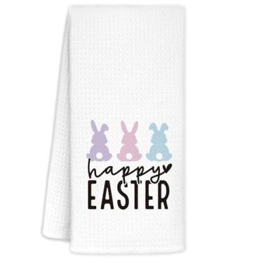 Imagem de YTRGI Toalhas de mão para decoração de coelhinho da Páscoa feliz para banheiro cozinha, coelho coelho presentes de Páscoa para crianças crianças adolescentes meninas mulheres anfitriãs, toalhas de