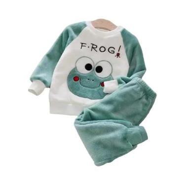 Imagem de Conjuntos De Pijamas De Veludo Coral Para Meninos E Meninas, Flanela G