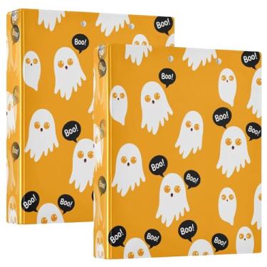 Imagem de Burbuja Fichário Boo com 3 argolas de 3 cm para trabalho de escritório, fichário aberto D serve para papel tamanho carta com visão clara, 2 bolsos, pacote com 2