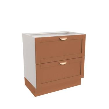 Imagem de Balcão 2 Gavetões 80cm sem Tampo Arizona CabeCasa MadeiraOriginals - C