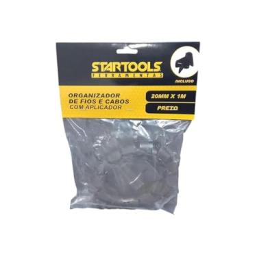 Imagem de Organizador de Fios e Cabos com Aplicador, 20mm x 2m, Plástico, Preto, 128g