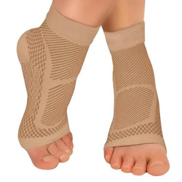 Imagem de Par de Meias De Compressão Ortopédica Alivio Da Dor Fascite Esporão To
