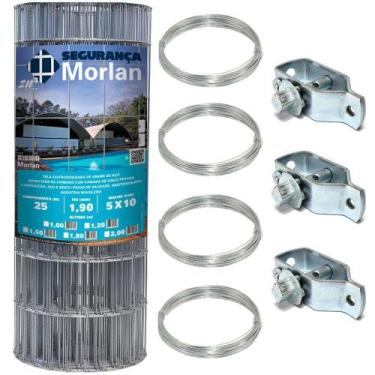 Imagem de Kit Tela Soldada Morlan, Arames e Esticador - 1 X 25 Metros