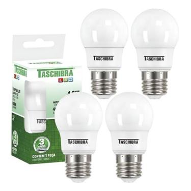 Imagem de 4 Lâmpada Bulbo Led Tkl 30 4,9w Taschibra Luz Neutro 4000k