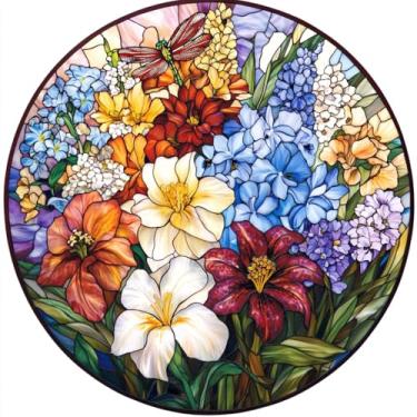 Imagem de Acrílico colorido apanhador de sol, decoração de janela suspensa, arte de parede de arco-íris, para sala de estar, quarto, varanda, decoração de jardim interno e externo 19 x 19 cm