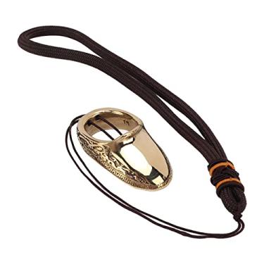 Imagem de KIMISS Anéis de Polegar para Tiro Com – Protetor de Dedo de Latão Com Design Gravado e Corda Anti-perda para Caça Ao Ar Livre (19#)