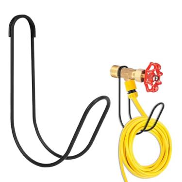 Imagem de Yoniccal Gancho de armazenamento de mangueira de jardim, suporte de mangueira de água, gancho de mangueira sólido de aço inoxidável 304, comporta até 1,5 m, perfeito para garagem, jardim, sala de