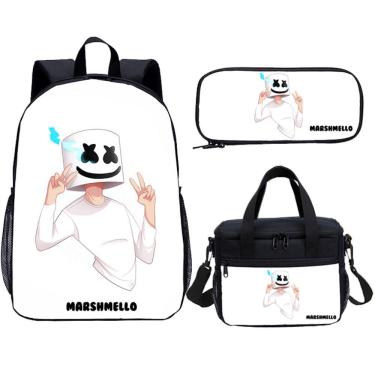 Imagem de Conjunto de mochilas escolares Marsh Smile, 3 peças com bolsa de ombro P