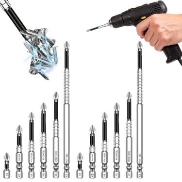 Imagem de Conjunto de brocas antiderrapantes resistentes a impactos K5 de 11 peças, conjunto de brocas de chave de fenda magnética alta com desmagnetizador e luvas, brocas de chave de impacto de troca rápida de