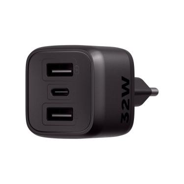 Imagem de Carregador Ultrarrápido 32w C- 3 Portas Usb (2 Usb-a + 1 Usb