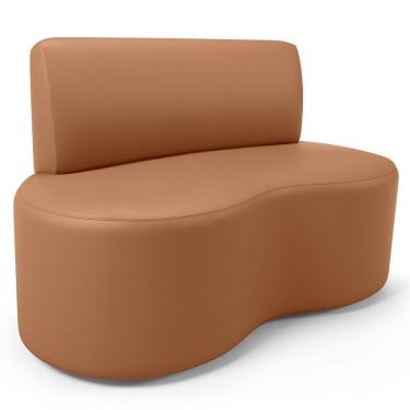 Imagem de Sofá 2 Lugares Orgânico Para Sala De Estar Living Larissa L02 Couríssimo Mocca - Lyam Decor