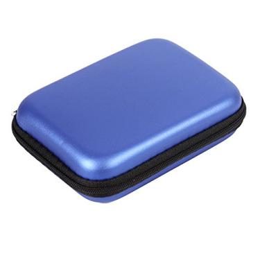 Imagem de GLOGLOW Caixa de Armazenamento Organizador Eva Impermeável para Cabo Usb e Fone de Ouvido, Preto/vermelho/azul Escuro, 5.5x4x1.38 Polegada Saco de Armazenamento Digital, Nan (Azul)