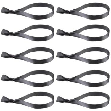 Imagem de CREATCABIN 100 pulseiras de identificação pulseiras de evento a granel preto poliéster ajustável braçadeiras etiquetas de braço tiras de pulso para festivais festas concerto bar clube entrada entrada