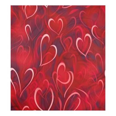 Imagem de Blueangle Capa magnética romântica de coração vermelho para lava-louças, decoração da capa frontal da máquina de lavar louça, adesivos de eletrodomésticos, adesivos de eletrodomésticos, 58 cm C x 66