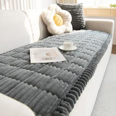 Imagem de Capa de sofá para animais de estimação, lavável, antiderrapante, protetor de sofá de gato felpudo para 3 almofadas, protetor de sofá que aceita animais de estimação, tapete de cachorro para sofás e