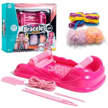 Imagem de Máquina De Tricô Crochê Tear Manual Com Agulhas E Tecido Lã Teen Dream