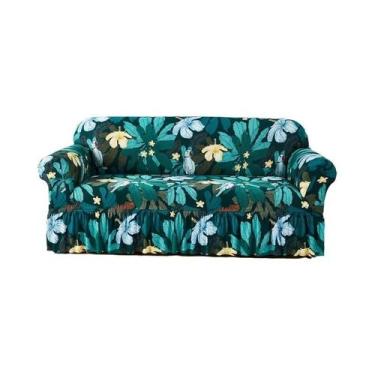 Imagem de Capa De Sofá Antiderrapante Elástica Estampada Protetor De Móveis Para