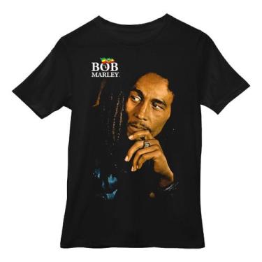 Imagem de Camisa Bob Marley Algodão Estampado T-shirt Personalizado - Genérica, 
