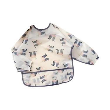 Imagem de Babadores Impermeáveis E De Fácil Limpeza Para Bebês, Macacão De Manga