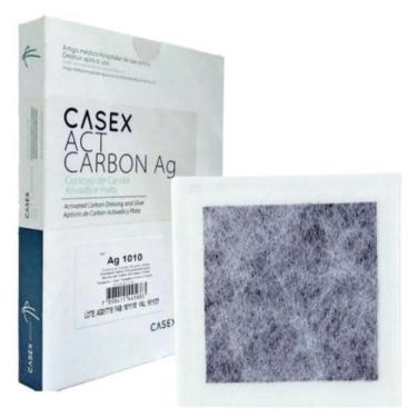 Imagem de Curativo Carvão Ativado Com Prata 10CMx10cm UNIDADE- Casex