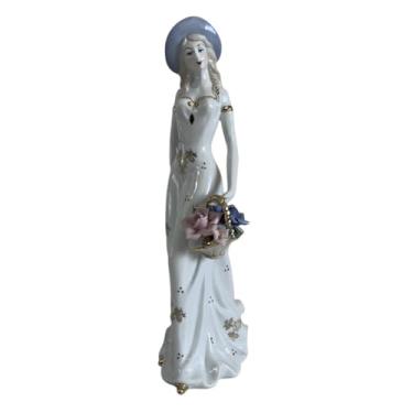 Imagem de Generic Estatueta de em cerâmica, estátua de porcelana, ornamento nórdico moderno para lareira, escritório, armário, estante ou mesa, Style B