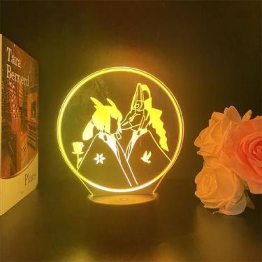 Imagem de Luz noturna USB Genshins Impacts White Bird Anubis Princess - taiyuank