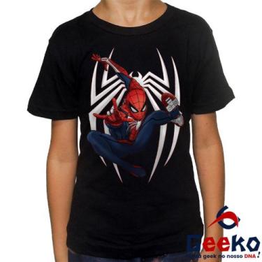 Imagem de Camiseta Infantil Homem Aranha 100% Algodão Spiderman Homem-Aranha Gee