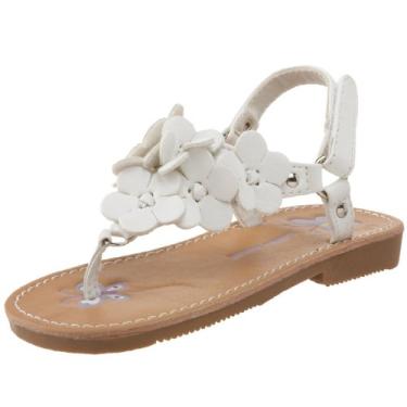 Imagem de Laura Ashley Sandália infantil 6059, Branco, 11 Toddler