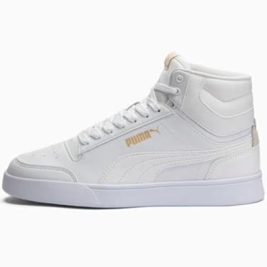 Imagem de Tênis Shuffle Mid Wns Bdp, Puma, Feminino, Branco/Dourado, 35