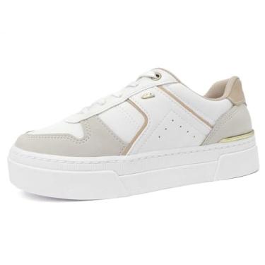 Imagem de Tenis Feminino Couro Casual Brilho Flatform Dakota G7009