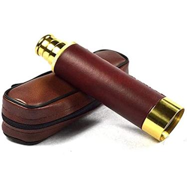 Imagem de Telescópio adulto, telescópio, monóculo vintage 63 x 76 cm com estojo de couro, pacote de telescópio, visão HD, grande, telescópio astronômico, espião