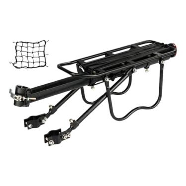 Imagem de Fenteer Bagageiro Traseiro Preto para Bicicletas, Fácil de Instalar, para Bicicletas de Montanha.