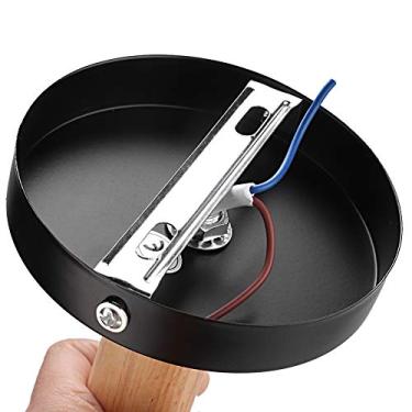 Imagem de Cryfokt Candeeiro de Parede de Madeira Interior Lâmpada de Arandela Elegante - Lâmpada de Arandela LED Durável para Sala de Estar do Quarto - Ideal para Corredor, KTV - Preto/Branco (Preto)