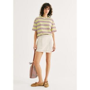 Imagem de Shorts Saia Cintura Média Com Linho-Feminino