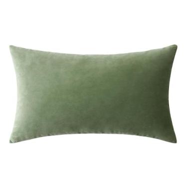 Imagem de Capa de travesseiro MIULEE Velvet Soft Luxury Decor 30x50cm verde sálv