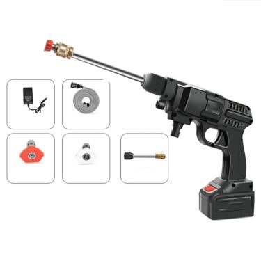 Imagem de Máquina de lavar carro, máquina de lavar carro portátil sem fio, bateria de lítio, pistola de água poderosa para lavagem de carro de alta pressão doméstica