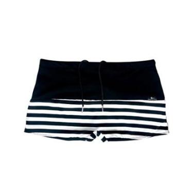 Imagem de SUNGA ADULTO BOXER PRETO E LISTRA PRETO COM BRANCO-Masculino