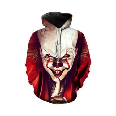 Imagem de Moletom Com Capuz Estampado Em 3D De Palhaço Para Homens E Mulheres, C