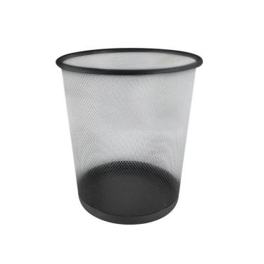 Imagem de Cesto De Lixo Preto Aramado De Ferro Lixeira 10 Litros