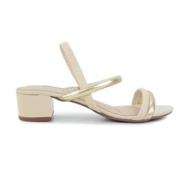 Imagem de Sandália Feminina Moleca Dourada Bege - 5259-Feminino