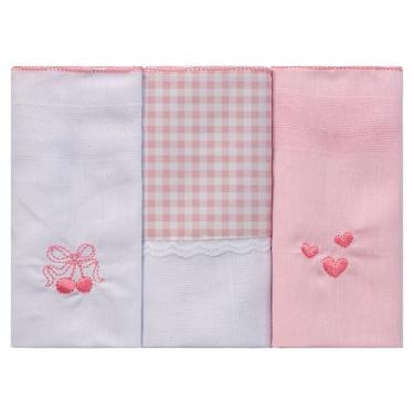 Imagem de Fralda para Bebê 68 cm x 70 cm 3 Unidades Bublim, Ursa Laço