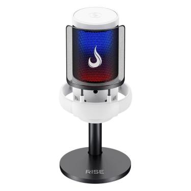 Imagem de Microfone Gamer De Mesa Rise Mode Elite 05, RGB, USB-C, Branco - RM-ME-05-W-Unissex